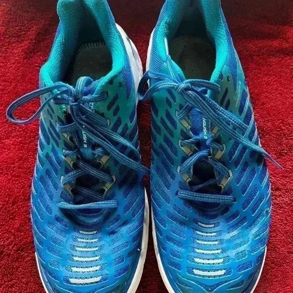 Mens Sz 9 HOKA Vanquish 3 Road Running Shoes - Medieval Blue / Blue - Picture 2 of 9